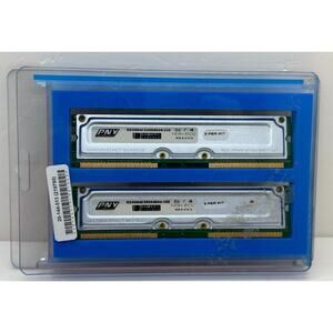 PNY 2x64MB RDRAM Rambus RD0064C-08004504-300 64.4 Non-ECC 800 + Case